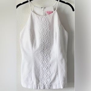 LIKE NEW Lilly Pulitzer- Applique Tank Size 6; Color- WHITE